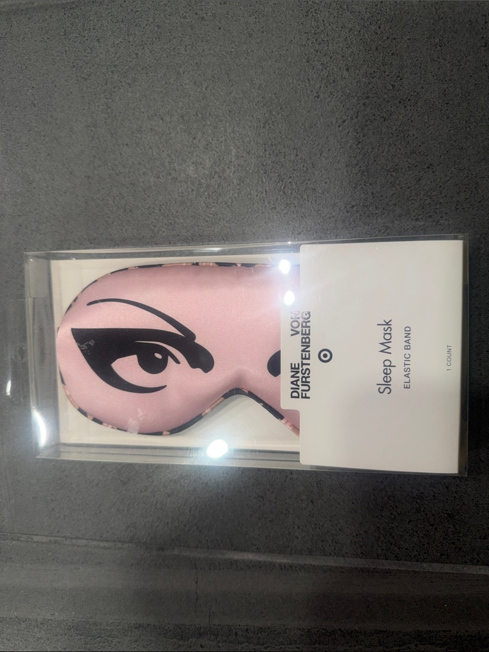 DVF for Target Leopard Neutral Sleep Eye Mask, Cate Eye Design